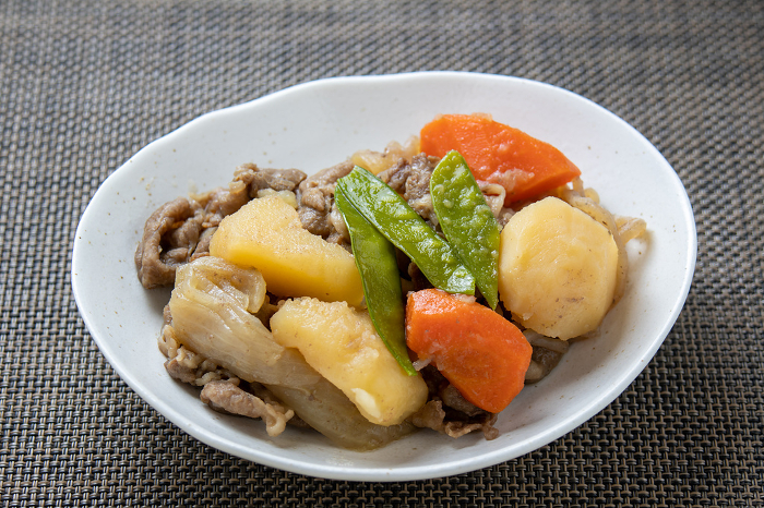 Meat and potatoes are a staple of Japanese home cooking.
