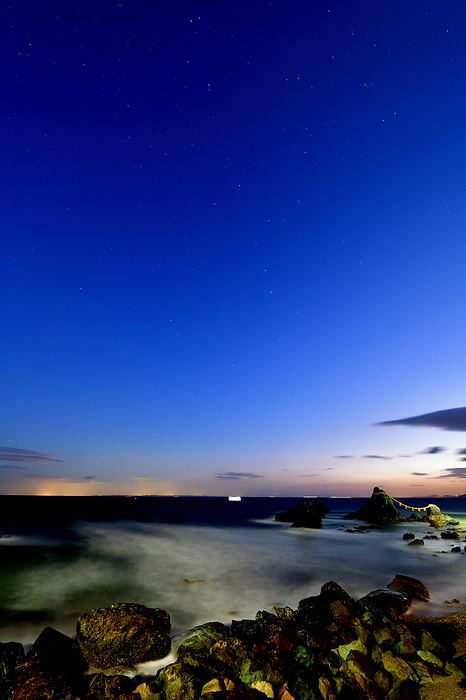Starry sky at dawn, Ise Futamigaura, Mie Pref.