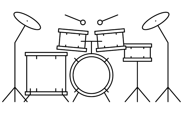 Music, simple drum icon (drummer)