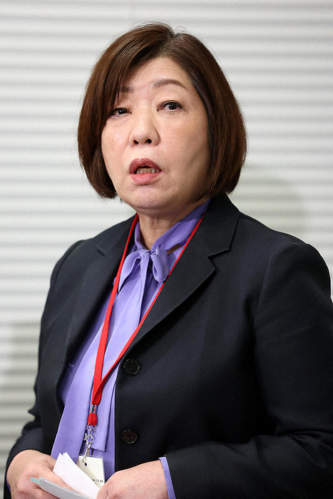Nihon University football team drug case Mariko Hayashi, Chancellor of Nihon University, answers questions from reporters after resubmitting an improvement plan, including measures to prevent recurrence, to the Ministry of Education, Culture, Sports, Science and Technology over the drug incident involving the Nihon University American football team.