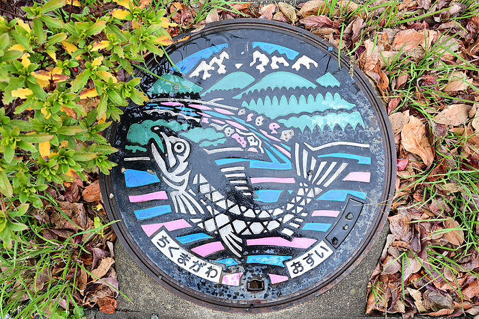 Chikumagawa River manhole cover Nagano Prefecture