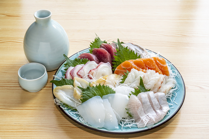 plate of assorted sashimi