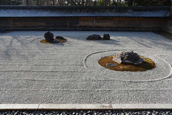 Ryoanji Temple, Karesansui Garden, Ukyo-ku, Kyoto