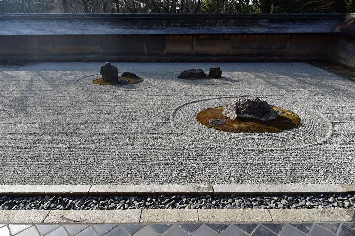 Ryoanji Temple, Karesansui Garden, Ukyo-ku, Kyoto