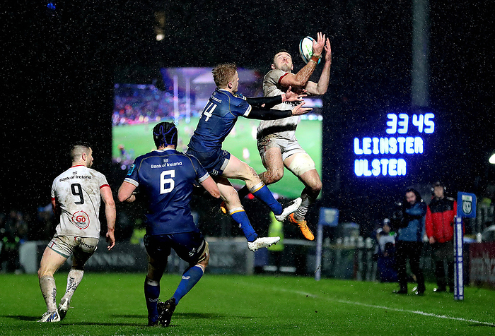 2023 24 United Rugby Championship BKT United Rugby Championship, RDS, Dublin 1 1 2024 Leinster vs Ulster Leinster s Tommy OBrien and Jacob Stockdale of Ulster Tommy OBrien and Jacob Stockdale1 1 2024 PUBLICATIONxNOTxINxUKxIRLxFRAxNZL Copyright: x INPHO BryanxKeanex DW6I3078