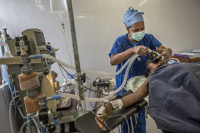 Surgery preparation Preparation of anaesthetic for a medical procedure at Lemlem Karl Hospital in Maichew Town, part of Ethiopia s Tigray region. follows safe surgery practices to prevent infection after operations. by KAREN KASMAUSKI SCIENCE PHOTO LIBRARY