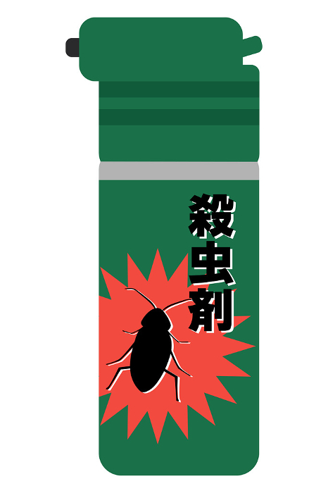 Spray can with a cockroach on it Insecticide Illustration