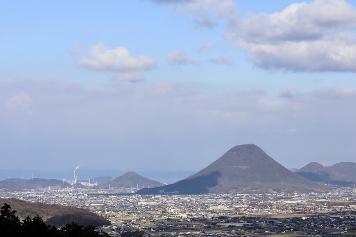 Mt. Iino (Sanuki Fuji) seen from Kompira-san Observatory in Kagawa Prefecture