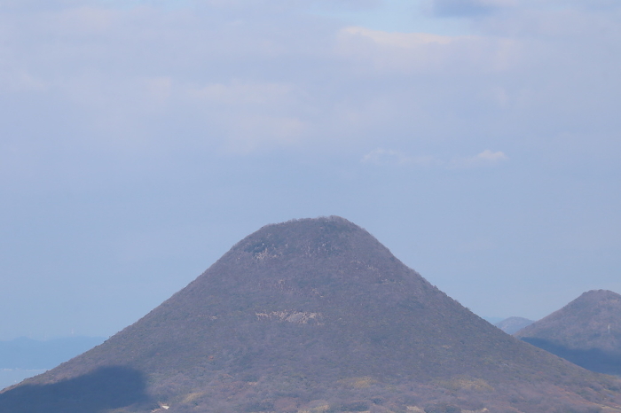 Mt. Iino (Sanuki Fuji) seen from Kompira-san Observatory in Kagawa Prefecture