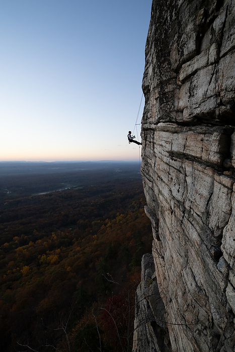 Rock Climbing Silhouette High Exposure, by Cavan Images / Vultaggio Studios