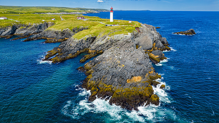 Aerial of Cape Race Lighthouse, Mistaken Point, UNESCO World Heritage Site, Avalon Peninsula, Newfoundland, Canada, North America Aerial of Cape Race Lighthouse, Mistaken Point, UNESCO World Heritage Site, Avalon Peninsula, Newfoundland, Canada, North America, by Michael Runkel