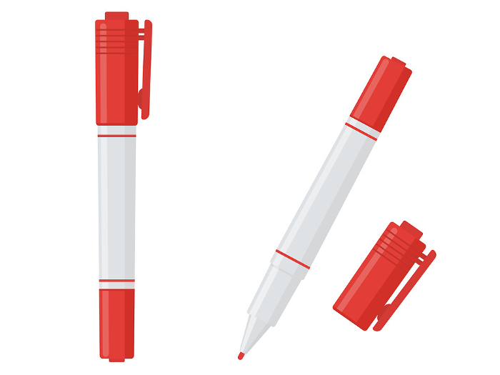 Vector illustration of magic pen red