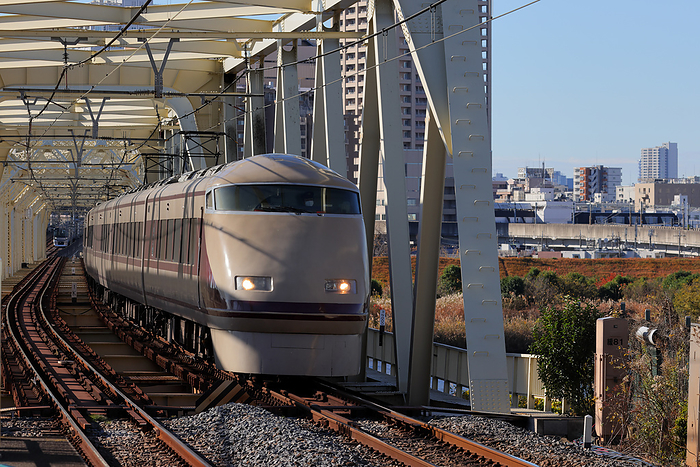 Tokyo Tobu Limited Express Spacia Kegon Taken at Kosuge Station