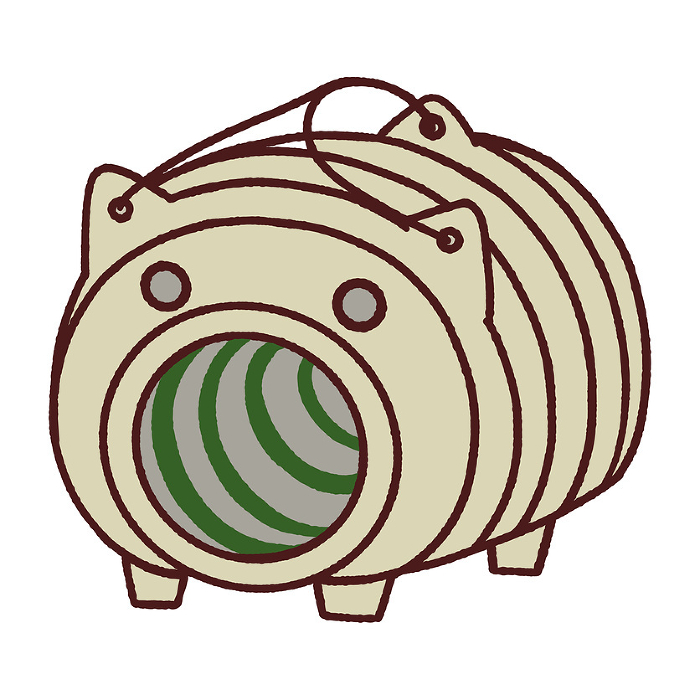 Clip art of mosquito coil of cute pig