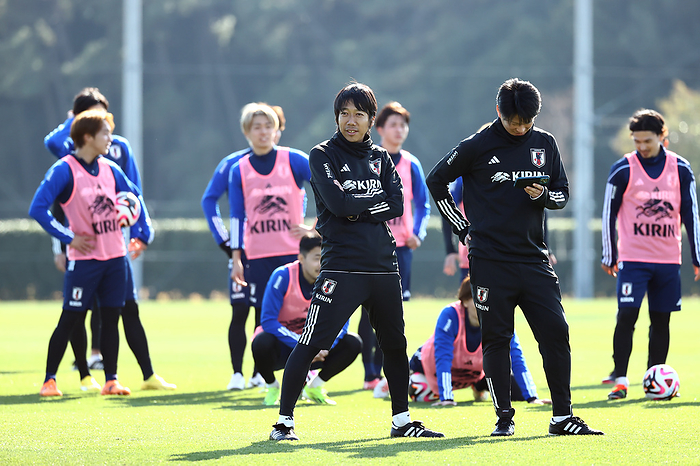 Japan national soccer team training session Japan role model coach Kengo Nakamura during a training session at Prince Takamado Memorial JFA YUME Field in Chiba, Japan, December 30, 2023.  Photo by JFA AFLO 