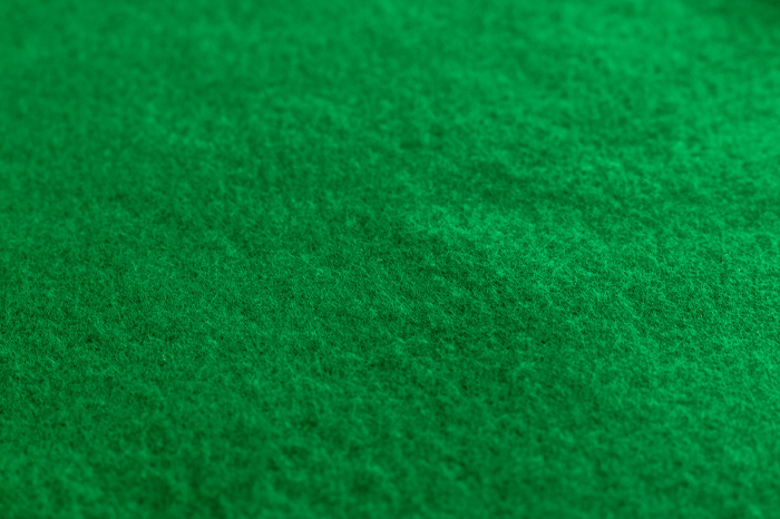 Green felt surface