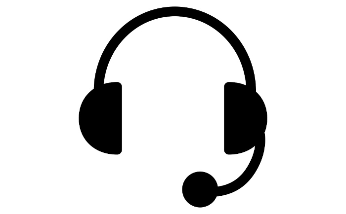 Headset silhouette icon
