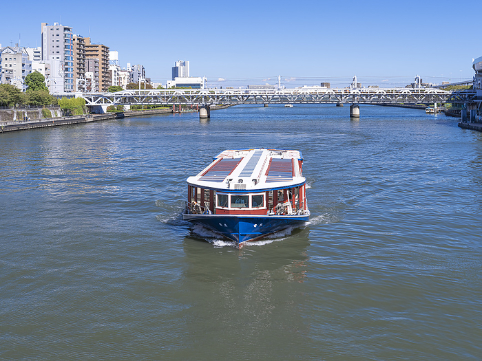 Sumida River and sightseeing boats, Tokyo