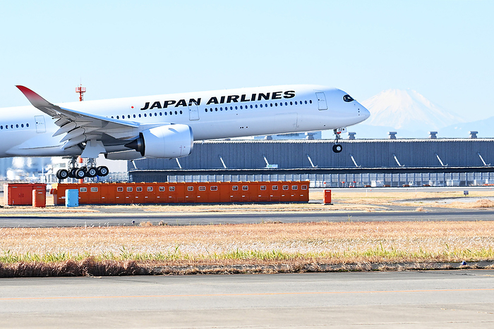 JAL s second Airbus A350 1000 arrives at Haneda Airport JAL s second Airbus A350 1000  reg. JA02WJ  arrives at Haneda Airport, on January 14, 2024. PHOTO: Tadayuki YOSHIKAWA Aviation Wire