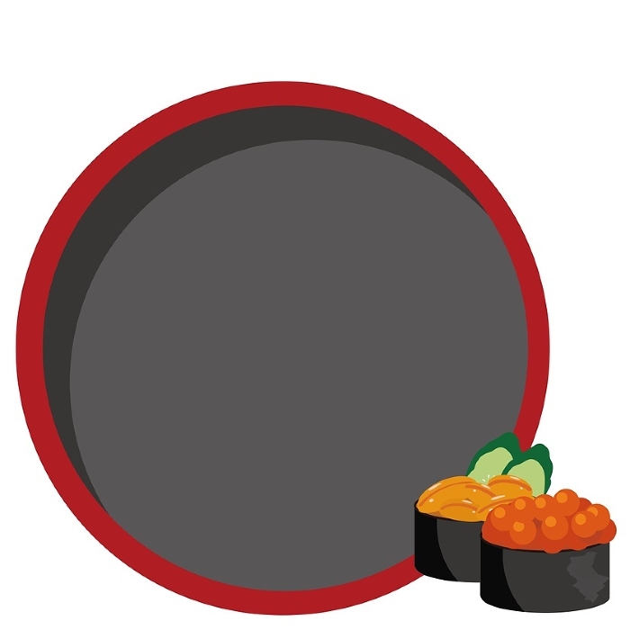 Sushi Barrel Frame - Gunkanmaki with Sea Urchin and Salmon Roe