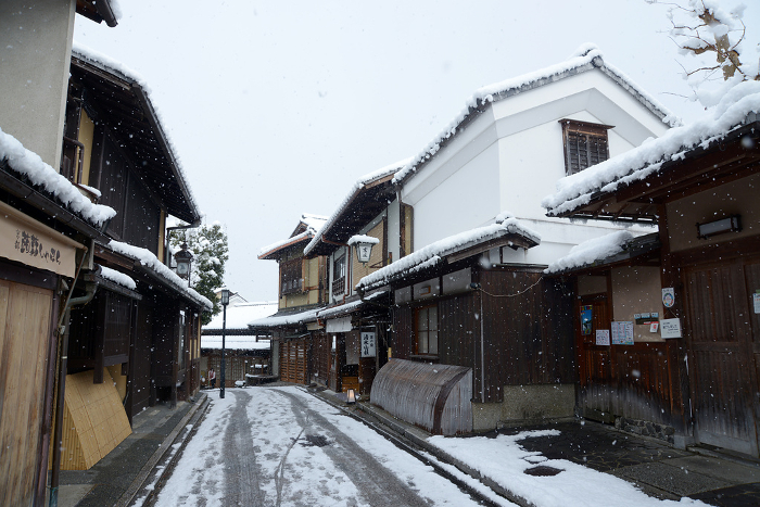 Snowy Kiyomizu Temple approach to the temple, Higashiyama-ku, Kyoto