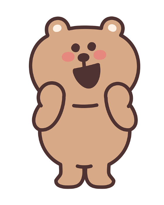 Clip art of cute bear joy