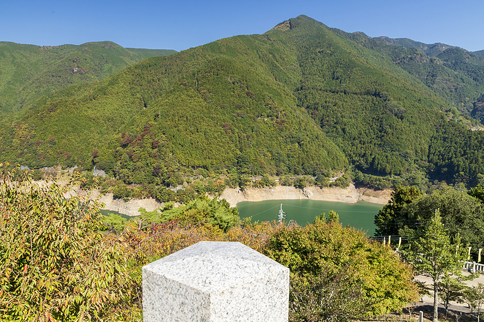 Niu Kawakami Jinja Kamisha Motomiya Haruho Sho View of Lake Ryujin from the Motomiya Haruho Shrine of the Niu Kawakami Shrine Kamisha