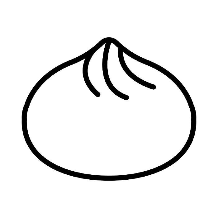 Icons of steamed buns. Chinese bun icon. Vector.