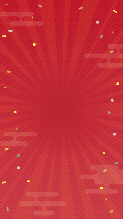 Japanese red gauze pattern, haze, concentrated lines background Vertical 9:16