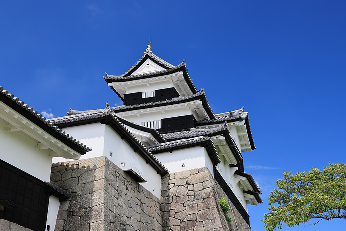 Three-story turret of Shirakawa Komine Castle, Fukushima Prefecture