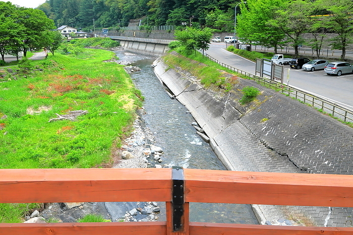Narai River and Narai-Kiso Bridge Shiojiri, Nagano, Japan