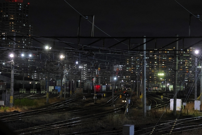 JR Freight] Sumida River Station at night (Sumida River Freight Line)