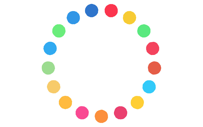 Simple color wheel with SDGs image