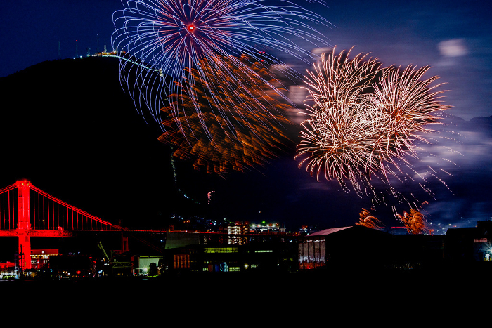 July 2023, Japan: Fireworks display at Nokukinoumi in Fukuoka, Japan.