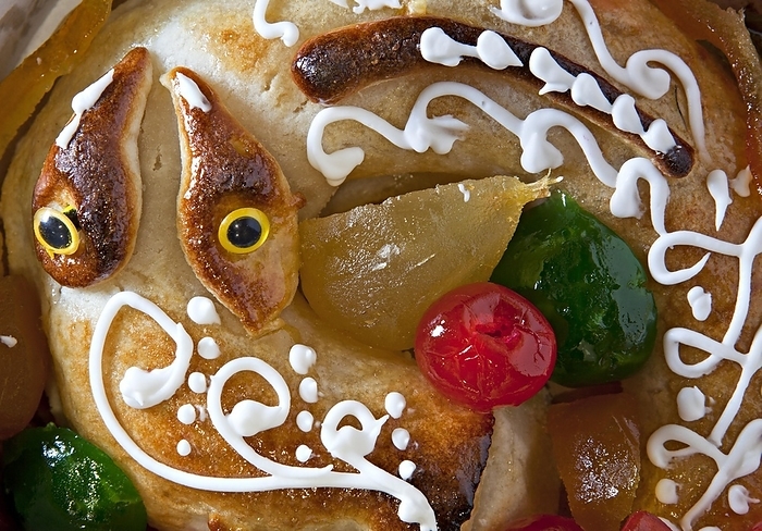 Traditional christmas sweet marzipan eel, Madrid, Spain, Europe