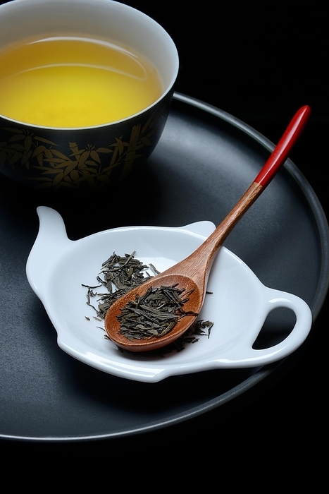 Green Tea (Sencha) in Spoon, Japan, Green Tea, Asia