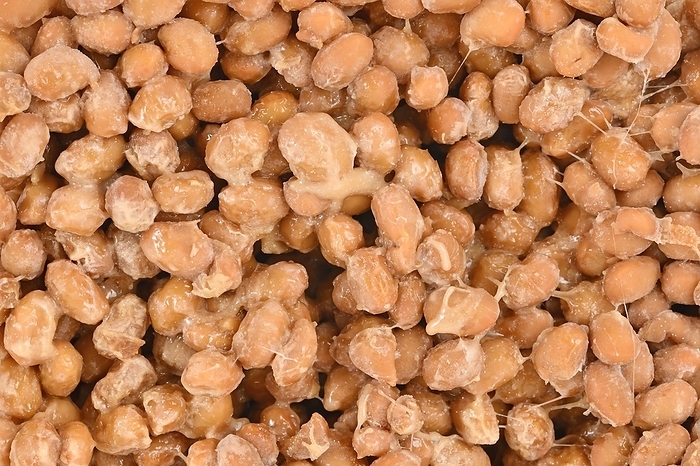 Top view of 'natto', a slimy traditional Japanese food made from fermented soybeans