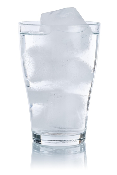 Water Mineral water Drink in a glass with ice cube Ice cubes, optional
