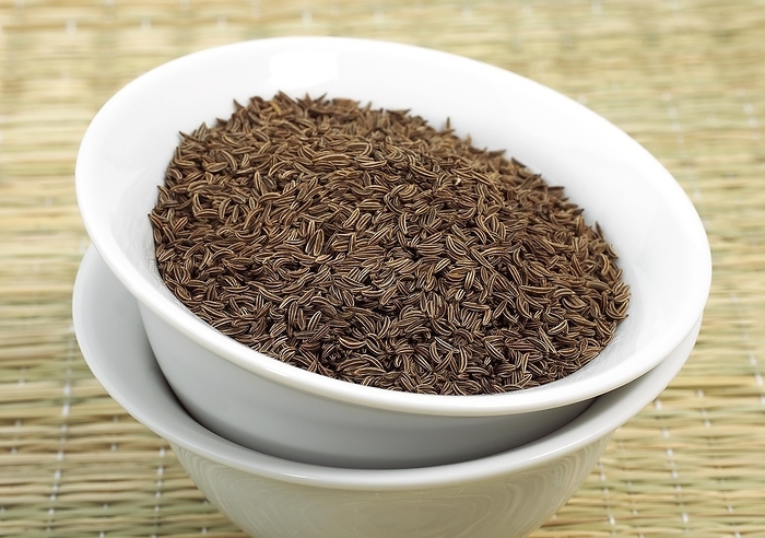 CARAWAY (carum carvi) SEEDS IN A BOWL