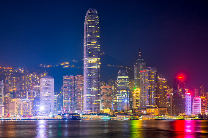 Hong Kong Tsim Sha Tsui View of Hong Kong Island from Promenade