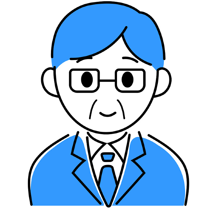 Icon illustration of businessman simple character