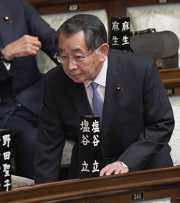 The 213th Ordinary Session of the Diet convenes. Former Minister of Education, Culture, Sports, Science, and Technology Tadashi Shiotani at a plenary session of the House of Representatives in the Diet on January 26, 2024.
