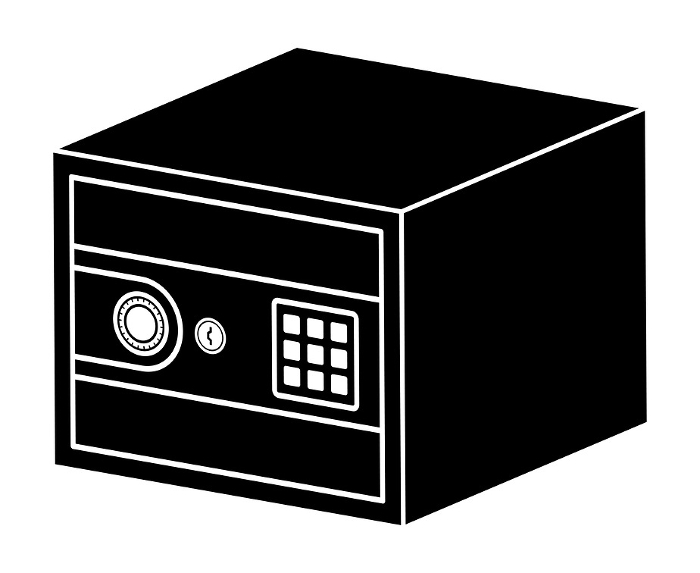 Silhouette of a safe