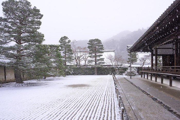 Tenryuji Temple Snowy landscape Arashiyama, Kyoto World Cultural Heritage  Cultural Properties of Ancient Kyoto 