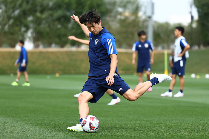 AFC Asian Cup Qatar 2023 Japan training session Japan s Yuta Nakayama during a training session in Doha, Qatar, January 27, 2024.  Photo by JFA AFLO 