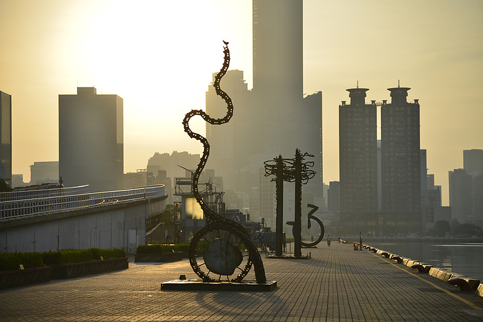 Kaohsiung, Taiwan Pier 2 Special Art Zone early morning