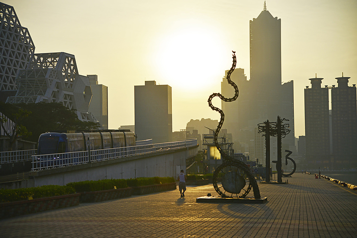 Kaohsiung, Taiwan Pier 2 Special Art Zone early morning