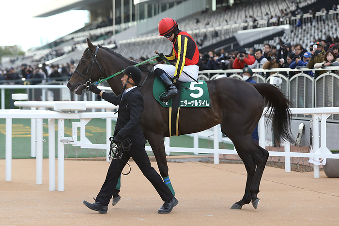 2024 Silk Road Stakes G3 2024 01 28 KYOTO 11R 4years old, Sarah type, Open THE SILK ROAD STAKES 3rd   3 favorite Eternal Time C. Lemaire Jockey   Christophe Lemaire Jockey red cap   Kyoto Racecourse in Kyoto, Japan on January 28, 2024.