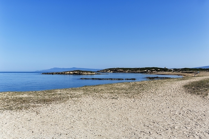 Coastline, Sa Mesa Longa Beach, Sinis Peninsula, Oristano, Sardinia, Italy, Europe, by Angela to Roxel