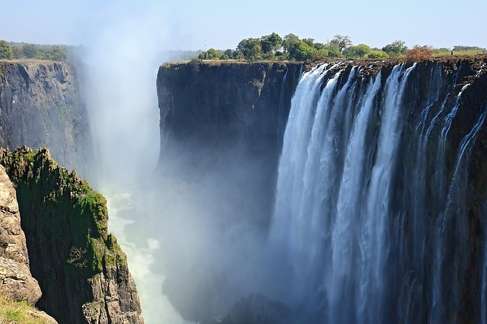 Victoria Falls, waterfall overlooking the gorge, Zambia, Africa, by Bernd Bieder